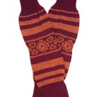 Burgundy-Orange legwarmers