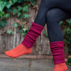 Burgundy legwarmers