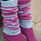 Grey and pink leggings