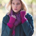 pink teal scarf Zamora shawl pink