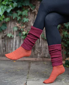 Burgundy legwarmers