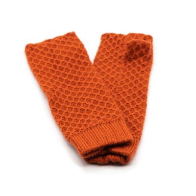 Orange wrist warmers