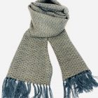 blue cream scarf