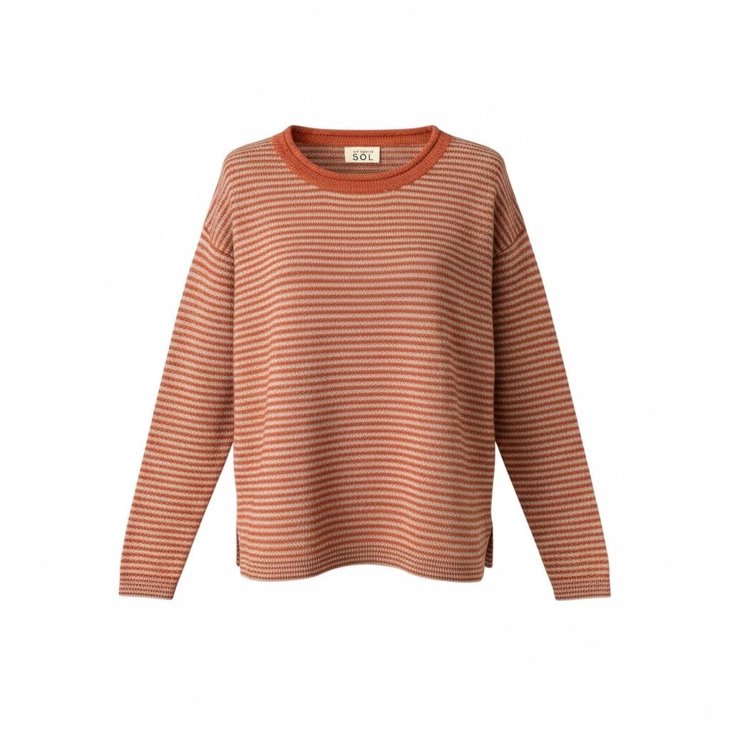 Orange Stripe Alpaca Jumper
