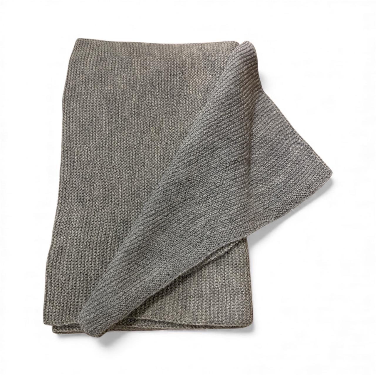 Oversized silver alpaca scarf